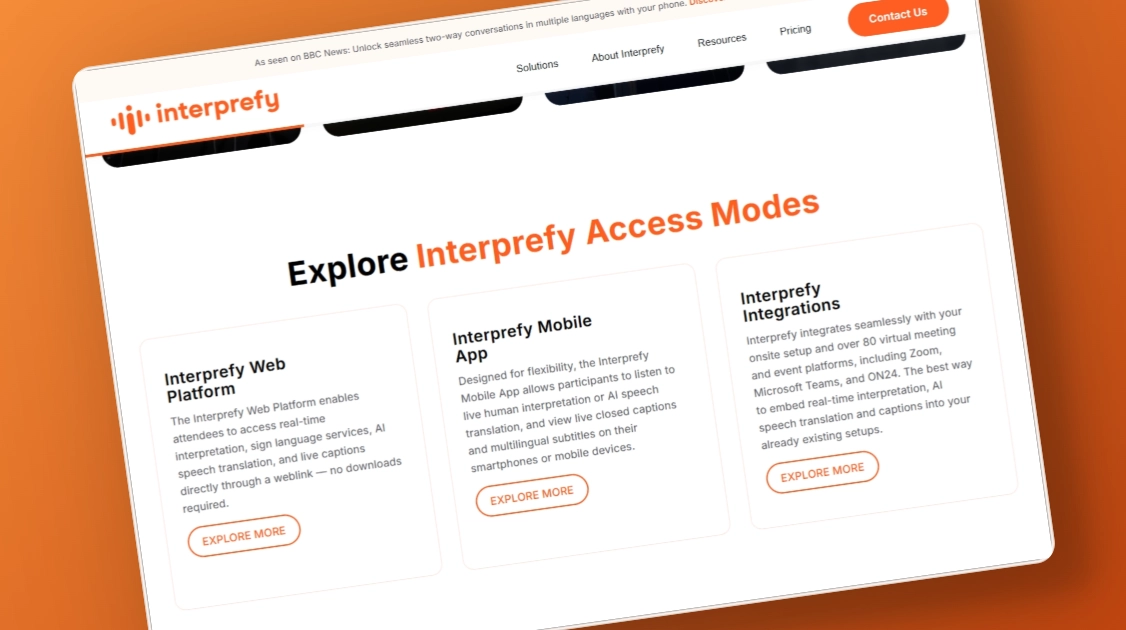 Interprefy Website