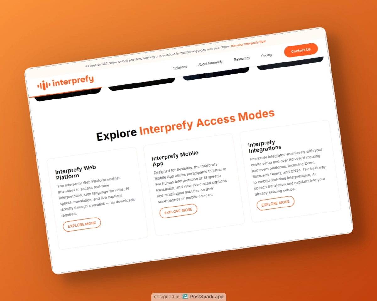 Interprefy Website