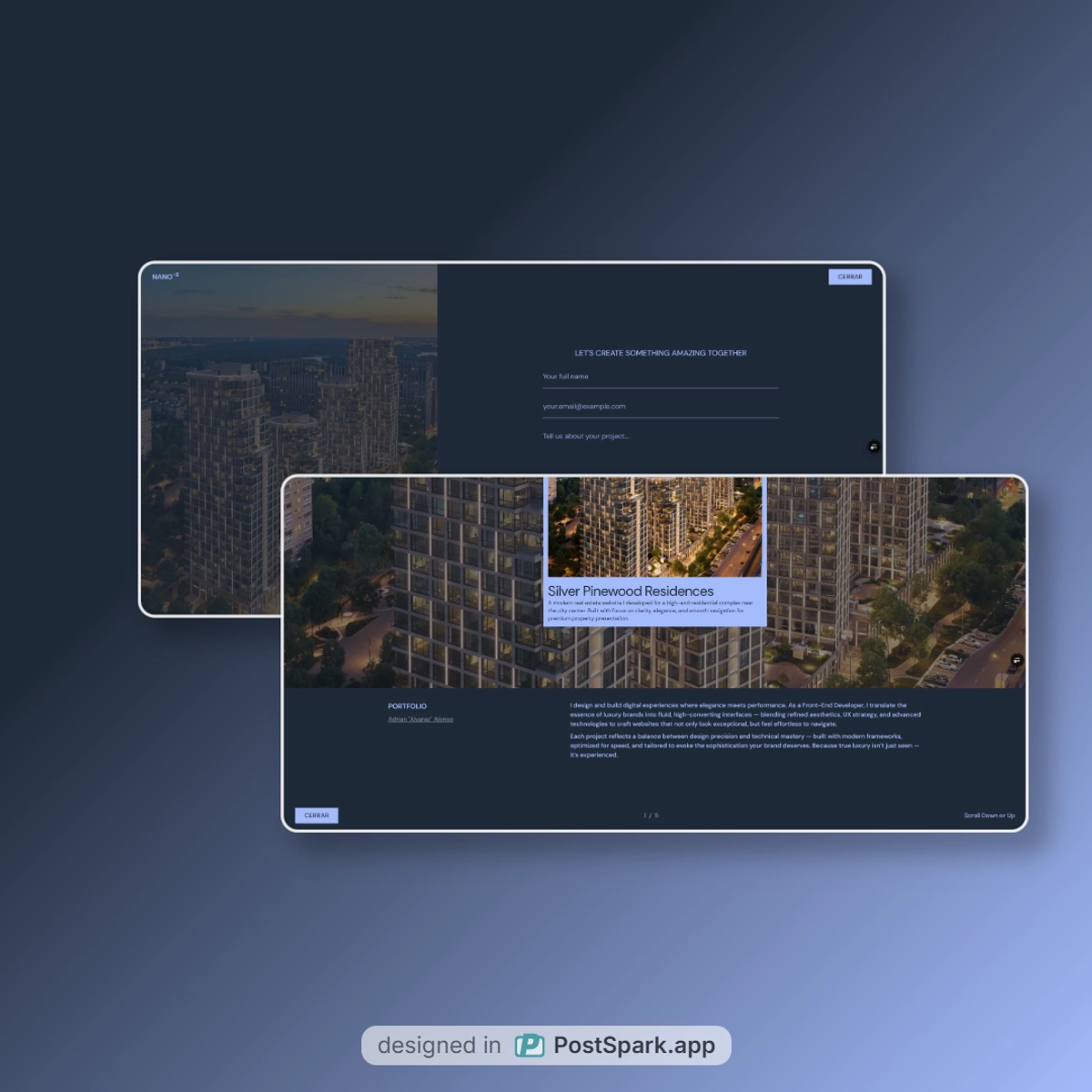 NANO-9 Interactive Hero and Preloader