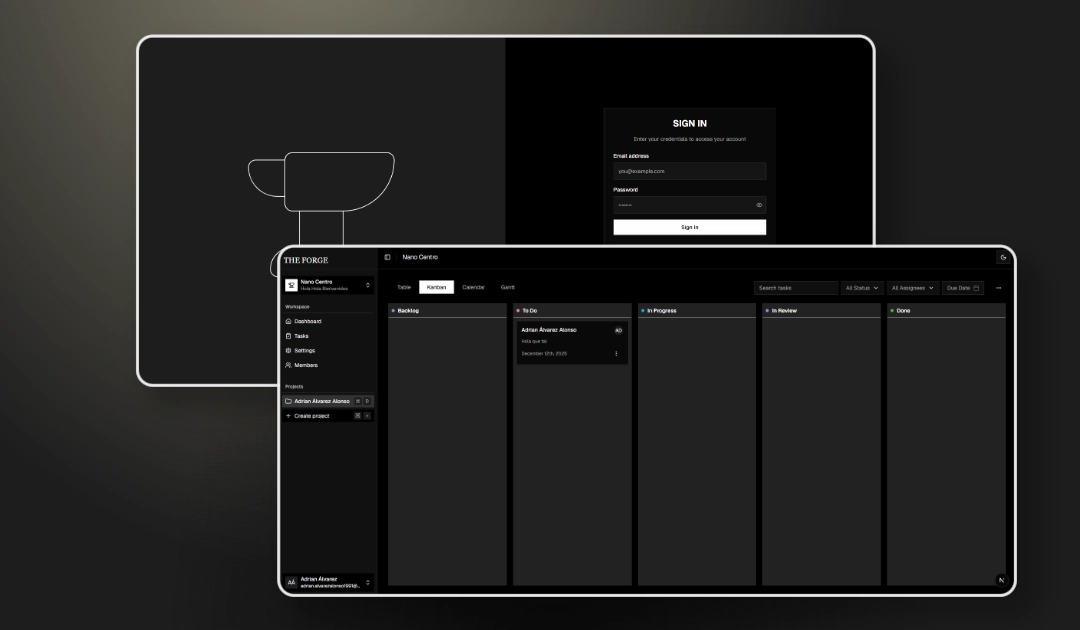 The Forge Auth Screen