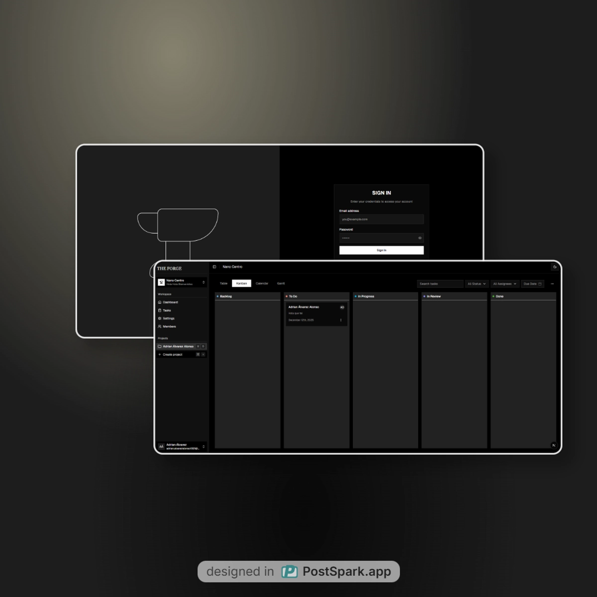 The Forge Auth Screen